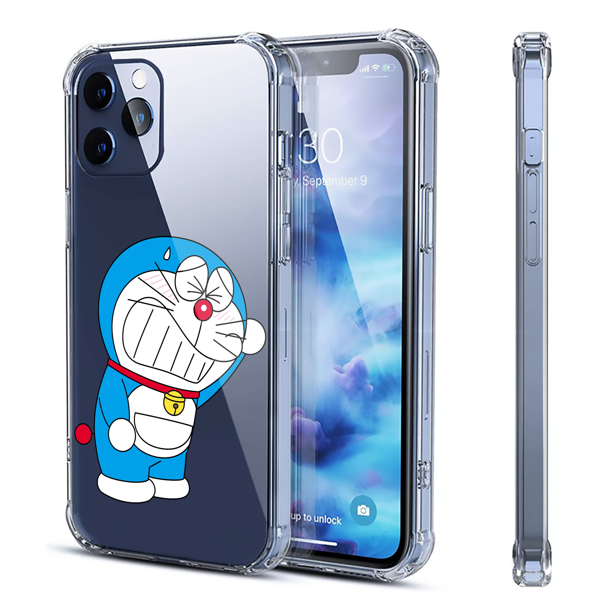 （画像用） ドラえもん Doraemon 【iPhone 12シリーズ対応】透明スマホケース（クリアソフトケース）